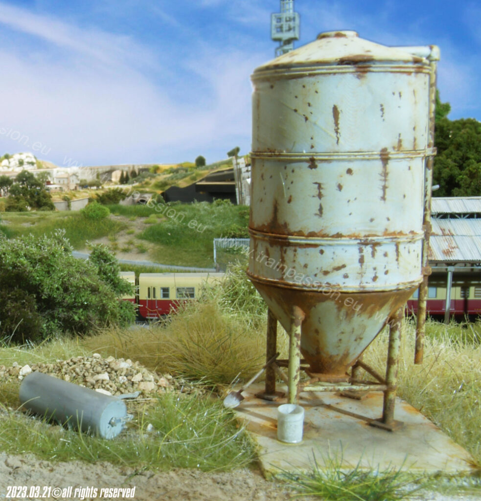 silos cereali, weathering e posizionamento